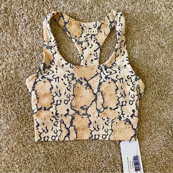 NWT AllFenix Python Cutout Athletic Sports Bra XS - Picture 1 of 5